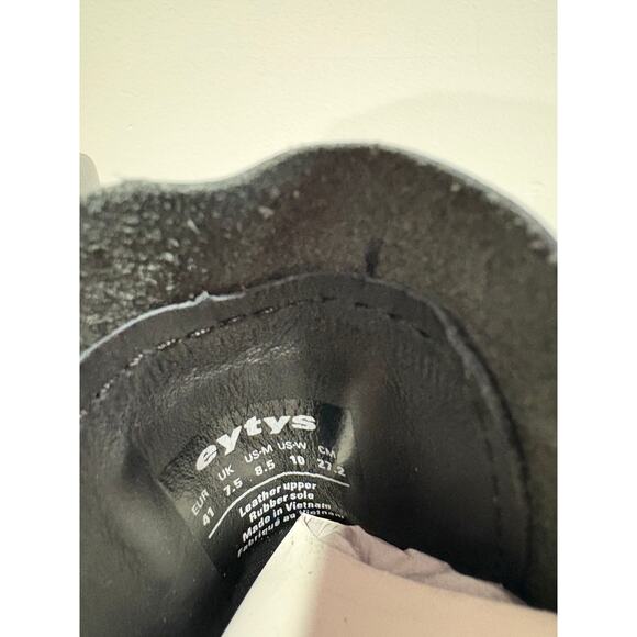 NWOB eytys Michigan Cow Leather Lace-Up Combat Work Boots Black Unisex M8.5/W10 - Picture 8 of 9